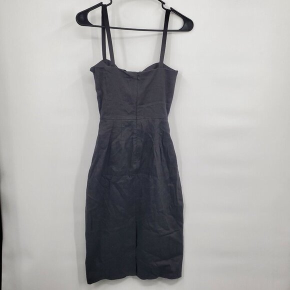 Anemos The Tortoise Cutout Midi Dress in Stretch Linen Women Size Medium NWT - Picture 6 of 13